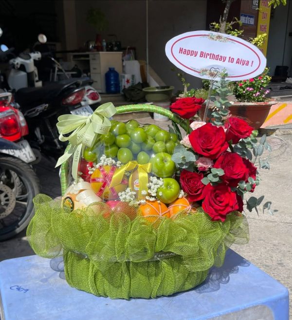 Giỏ hoa trái cây sinh nhật