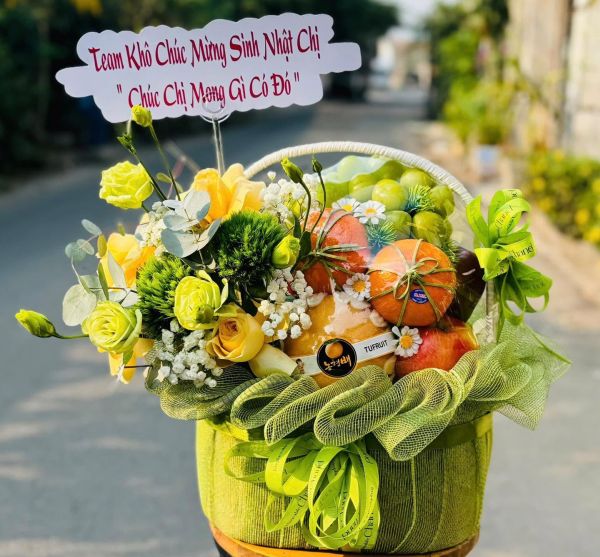 Giỏ hoa trái cây sinh nhật