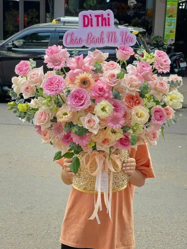 Giỏ hoa chúc mừng