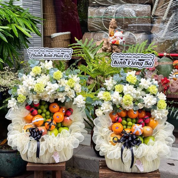 Giỏ hoa trái cây kính viếng