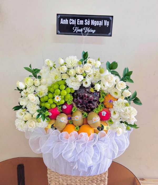 Giỏ hoa trái cây kính viếng