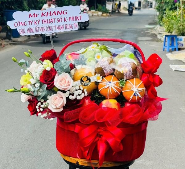 Giỏ hoa trái cây nhập khẩu