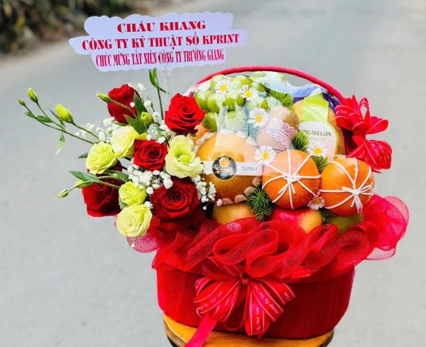 Giỏ hoa trái cây tặng đối tác, khách hàng