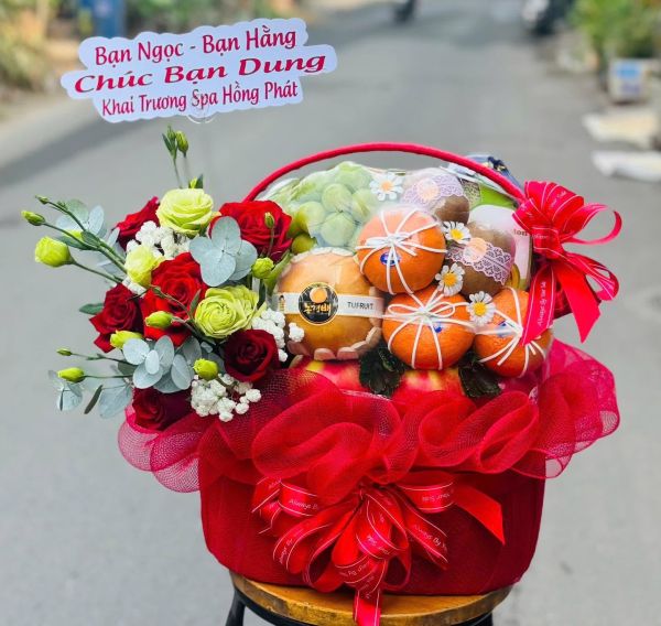 Giỏ hoa trái cây tặng người thân, bạn bè