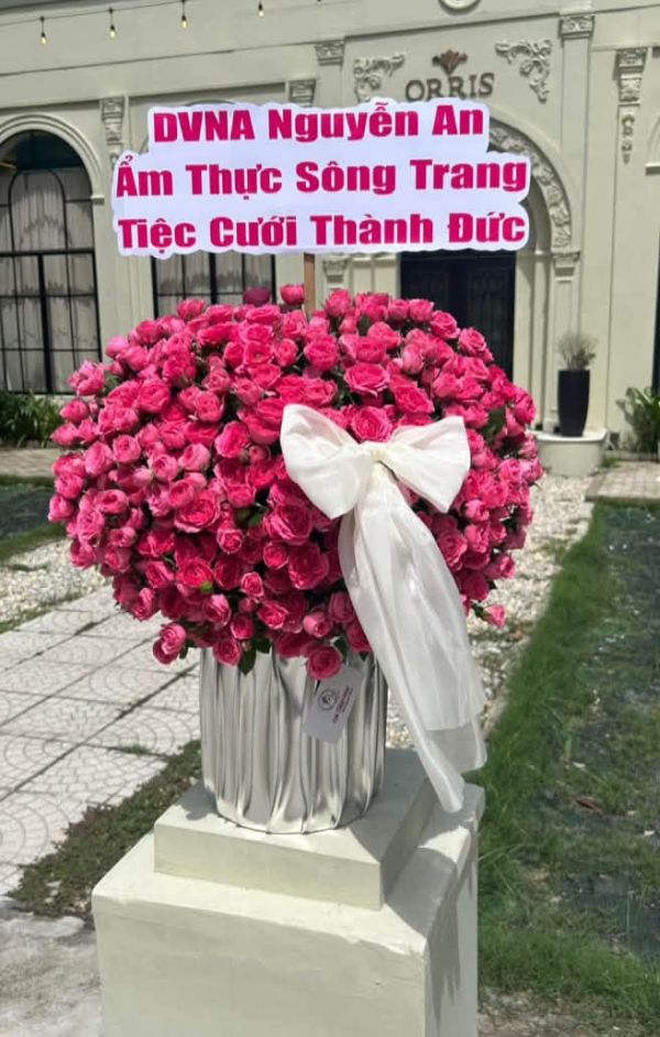 Giỏ hoa chúc mừng hoa Hồng