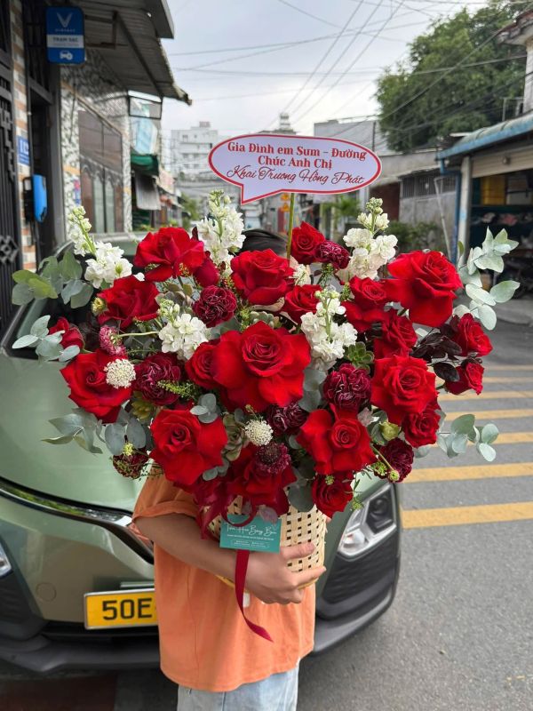 hoa khai trương
